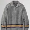 Pendleton Men's Camp Stripe Henley Sweater -Outdoor Clothing Shop 30424 GREY MARL l