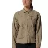 Mountain Hardwear Women's Stryder LS Shirt -Outdoor Clothing Shop 33208 KHAKI l