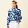 Krimson Klover Women's Holly Crewneck -Outdoor Clothing Shop 33215 FLORAL STRONG BLUE l