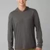 Men's Prana Hooded T-Shirt -Outdoor Clothing Shop 33292 CHARCOAL HEATHER l