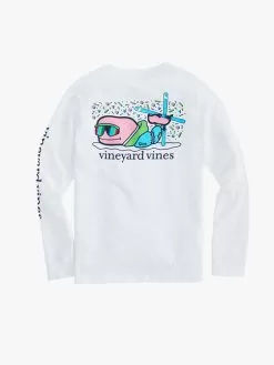 Vineyard Vines Boys Long Sleeve Apres Ski Bro Whale Pocket Tee