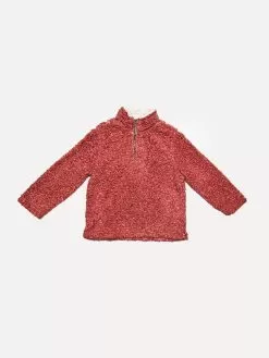 True Grit Boys' Shearling Tipped 1/4 Zip Pullover