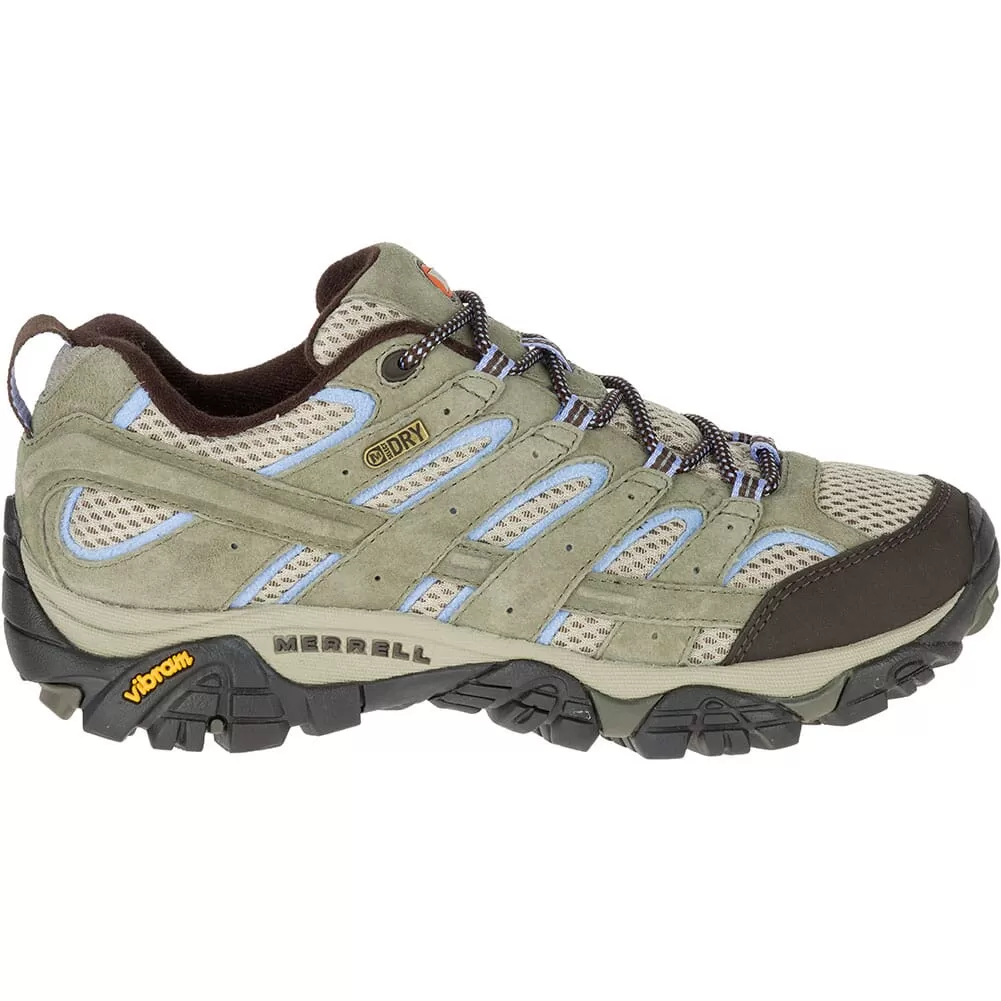 Merrell Women's Moab 2 WP Wide Hiking Shoes - Dusty Olive 4 Merrell Women's Moab 2 WP Wide Hiking Shoes - Dusty Olive - Image 2