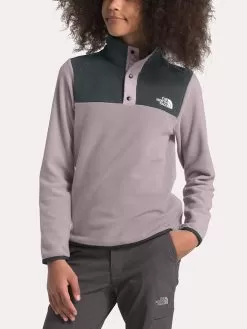 The North Face Girls' Glacier 1/4 Snap -Outdoor Clothing Shop NF0A3NKC D2QASHENPURPLEalt1