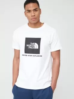 THE NORTH FACE Men's S/S Raglan Redbox Tee  - White