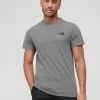 THE NORTH FACE Men's S/S Simple Dome Tee - Medium Grey Heather -Outdoor Clothing Shop QHTEV SQ1 0000000390 MEDIUM GREY HEATHER MDf