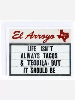 Cozumel Publishing Company El Arroyo Tacos And Tequila Card