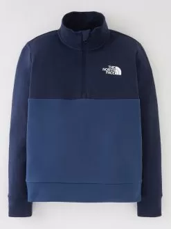 THE NORTH FACE Older Boy Slacker 1/4 Zip - Navy