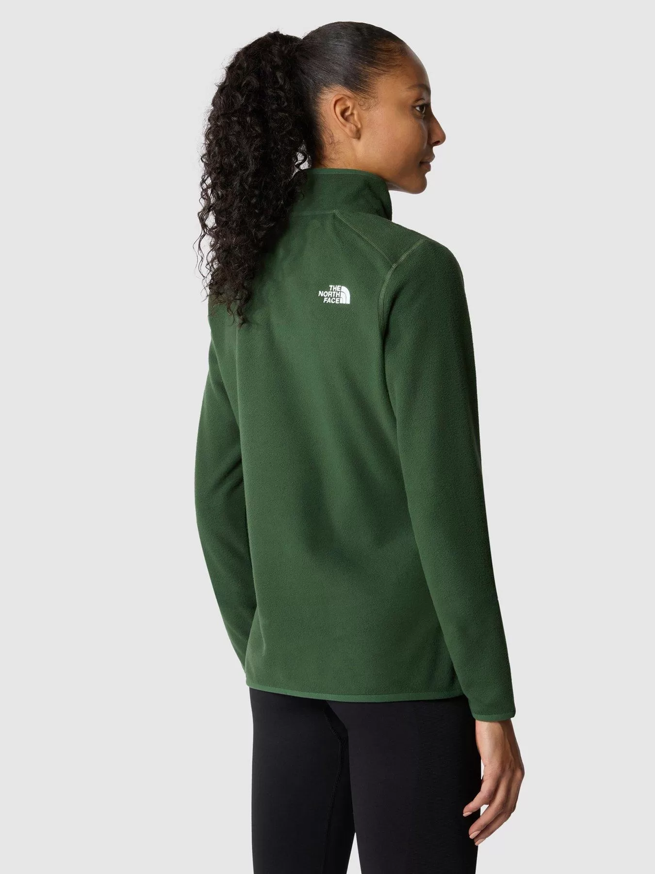 THE NORTH FACE Women's 100 Glacier 1/4 Zip Top - Khaki 4 THE NORTH FACE Women's 100 Glacier 1/4 Zip Top - Khaki - Image 2