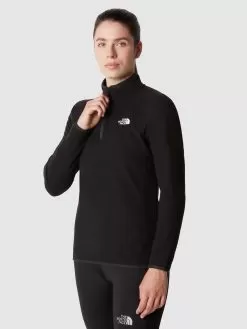 THE NORTH FACE Women's 100 Glacier 1/4 Zip Top - Black