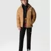 THE NORTH FACE Boys Reversible North Down Hooded Jacket - Dark Beige  -Outdoor Clothing Shop VM1W9 SQ1 0000000278 DARK BEIGE SLf