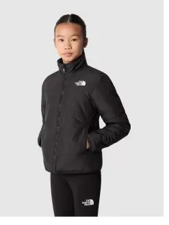 THE NORTH FACE Girls Reversible Faux Fur Mossbud Jacket - Black