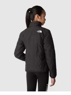 THE NORTH FACE Girls Reversible Faux Fur Mossbud Jacket - Black -Outdoor Clothing Shop VM1Z4 SQ3 0000000004 BLACK SLb