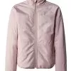THE NORTH FACE Girls Reversible Faux Fur Mossbud Jacket - Light Pink