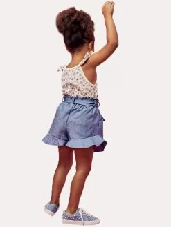 For Love & Lemons Lou Lou Ruffle Shorts