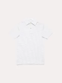 Peter Millar Boys' Halford Stripe Youth Stretch Jersey Polo